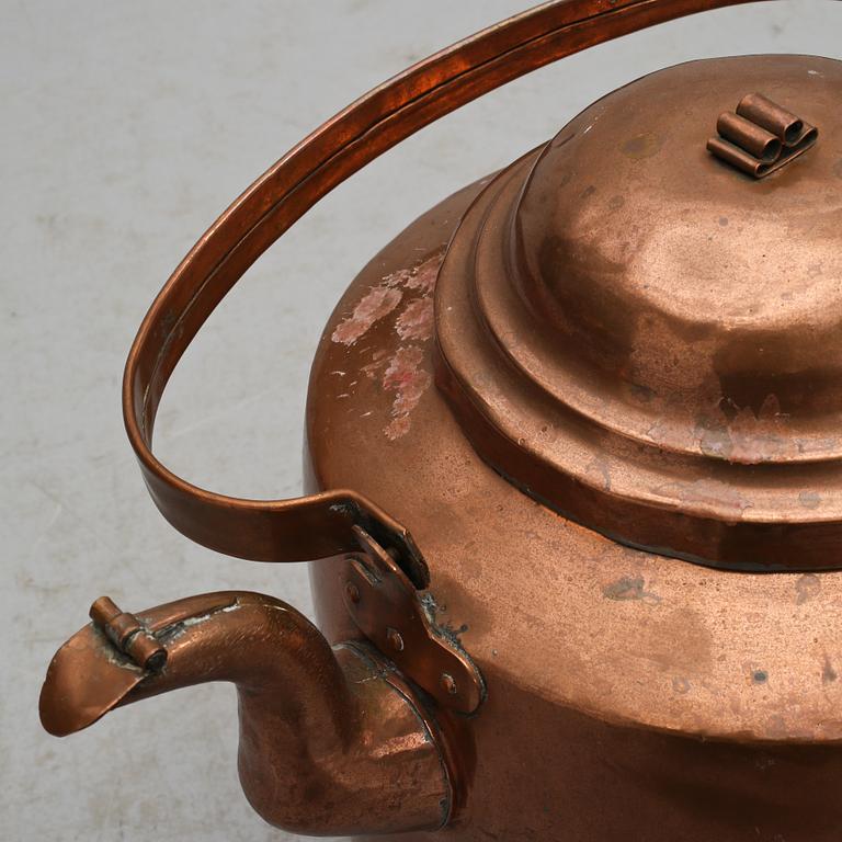 KAFFEPANNA, koppar, 1800-tal.