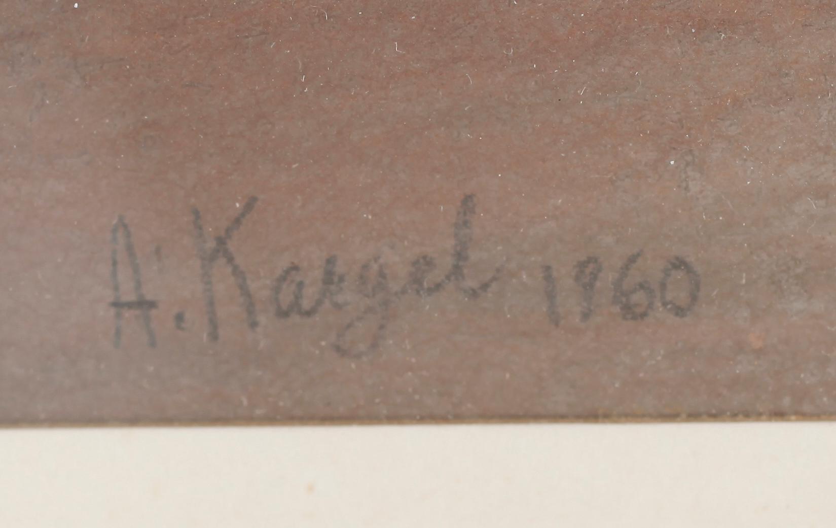 AXEL KARGEL, gouache, signerad och daterad 1960.
