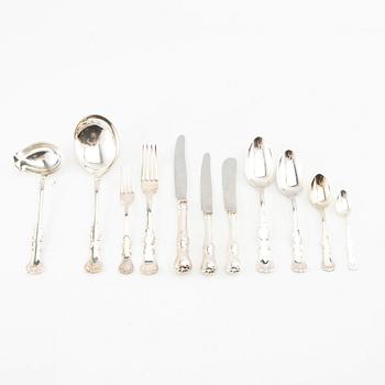 Cutlery silver 101 pieces "Prins Albert" GAB Stockholm 1979.