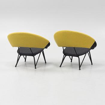 A pair of armchairs, mid-20th Century.