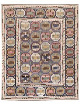 275. Märta Måås-Fjetterström, a carpet, 'Dukater', flat weave, c. 315 x 250 cm, signed AB MMF.