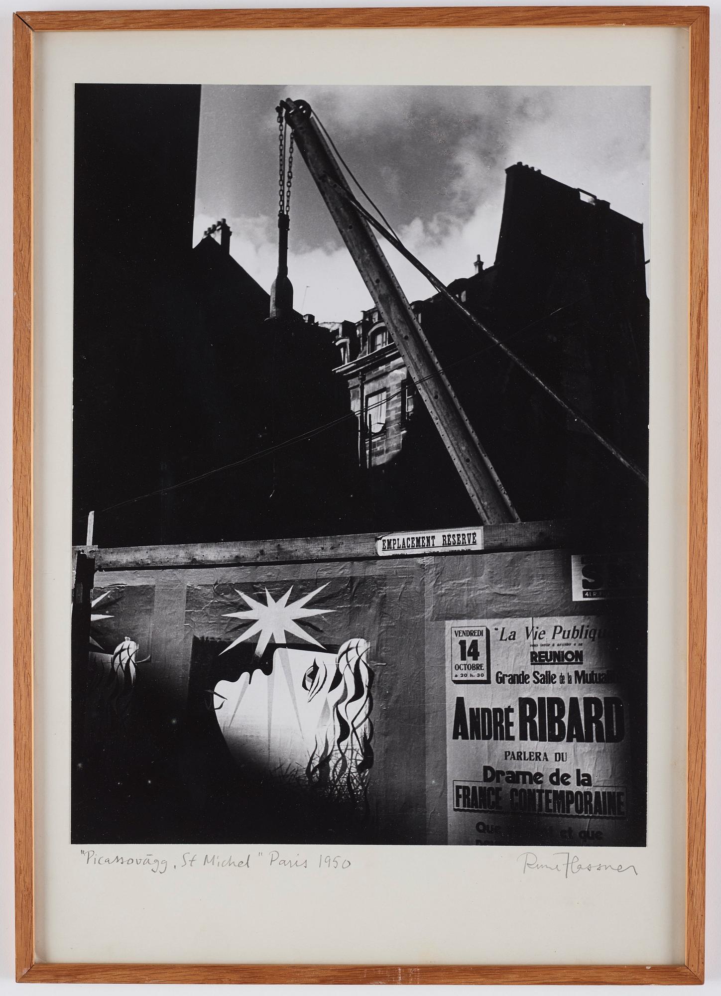 Rune Hassner, "Picassovägg, St Michel, Paris", 1950.