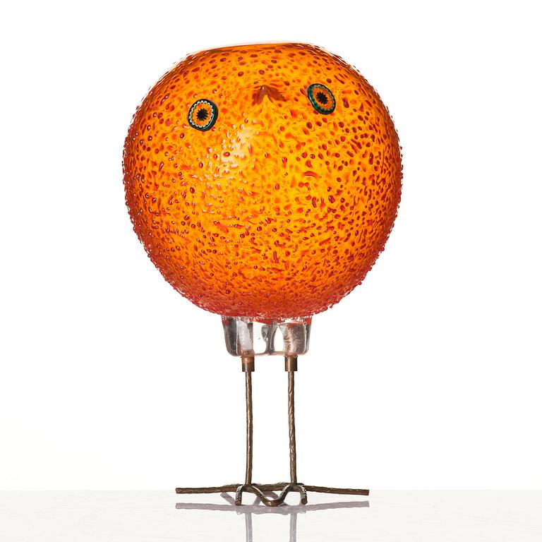 Alessandro Pianon, a "Pulcino" glass sculpture of a bird, Vetreria Vistosi, Italy, 1960s.