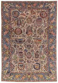 369. A semi-antique Tabriz ‘Zir Khaki' carpet, ca 366 x 251 cm.