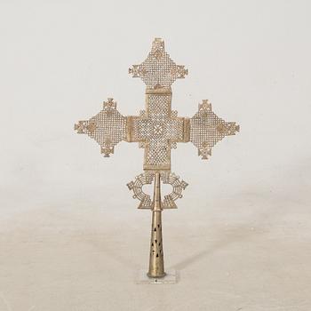 Processional cross, Coptic, Ethiopia first half of the 20th century.