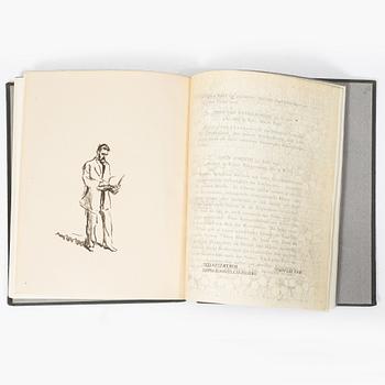 Hermann Struck, "Die Künst des Radieren's" bok med fem originaletsningar av bl a Edvard Munch och Max Liebermann.