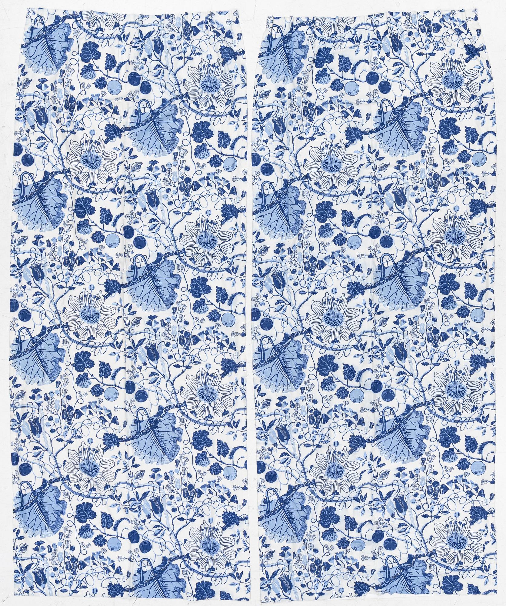 Josef Frank, a pair of curtains, "La Plata", Svenskt Tenn.