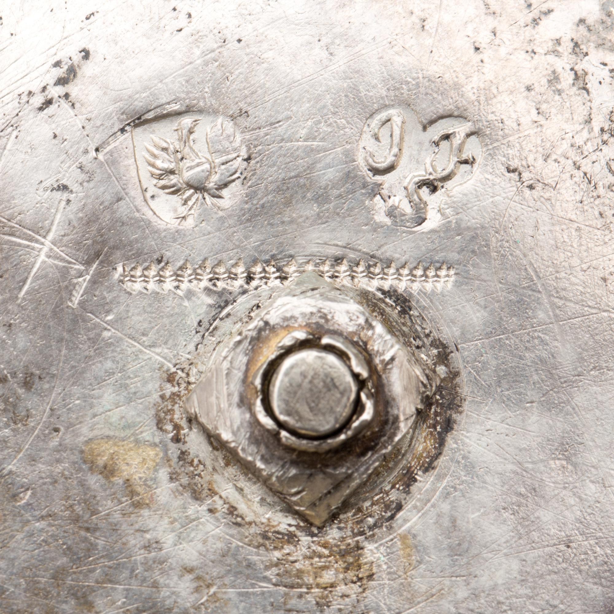 FILIGRANBÄGARE med LOCK, av Johan Friedrich Straub, Karlstad (verksam -1674-1713). Barock.