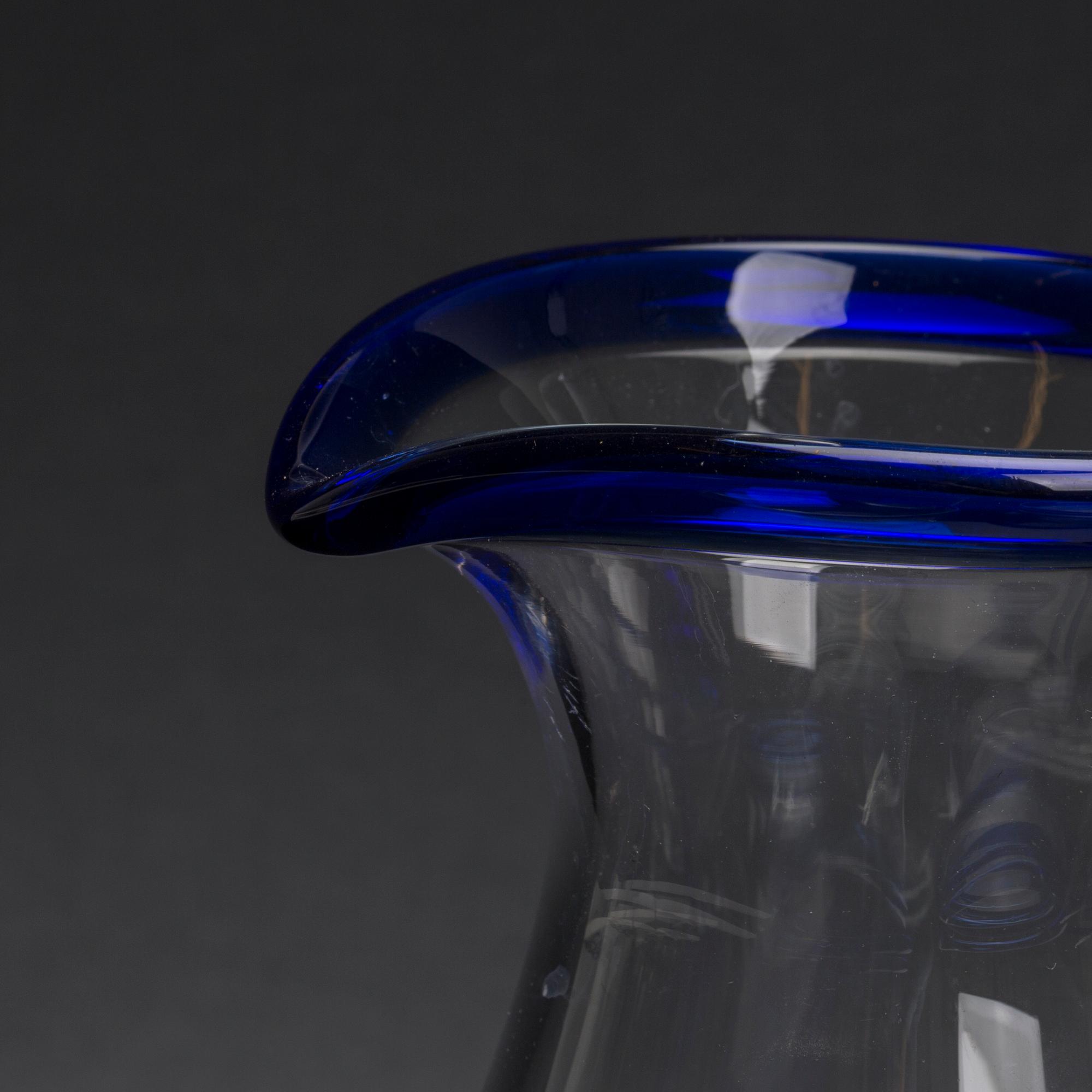 SKÅLAR, GLAS OCH KANNA, 12 st, glas, Bergdala glasbruk, 1900-tal.