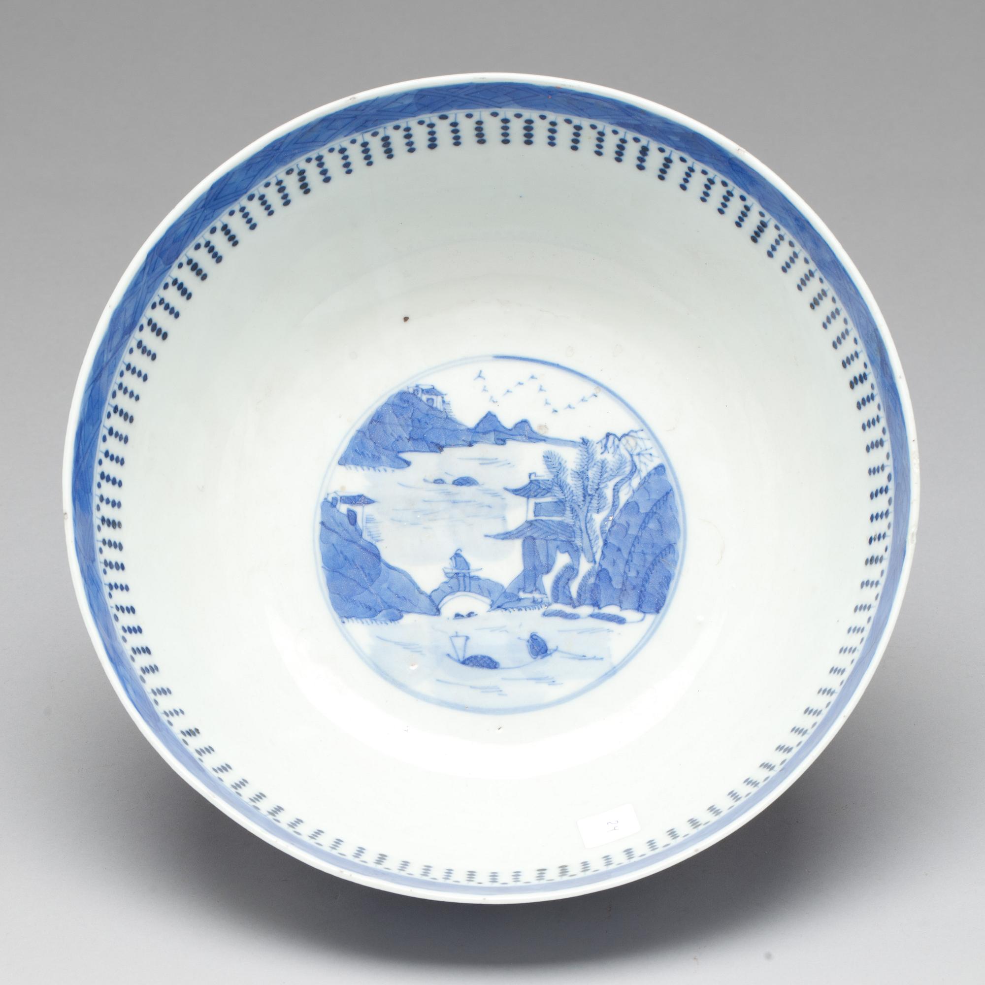 SKÅL, porslin, Kina, Qing-dynastin, 1800-talets slut.