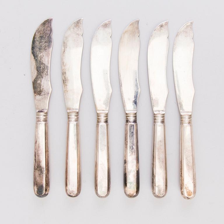 FISKBESTICK, 6+6, silver, Ryssland Liubavin, S:t Petersburg, ca 1900.