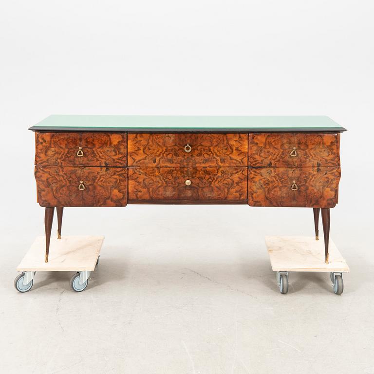 An Italian 1950s walnut sideboard.