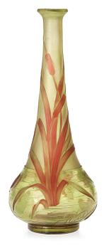 925. An Eugène Michel Art Nouveau cameo glass vase, France.