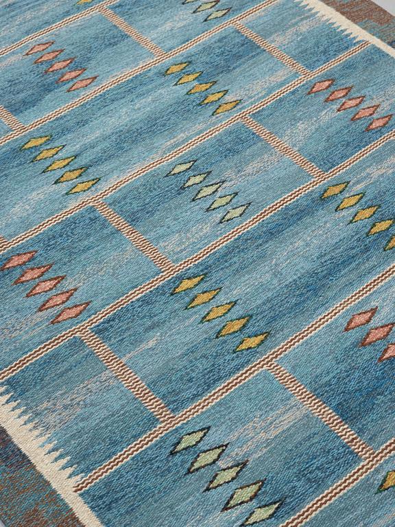 Carl Dangel, CARPET. Flat weave. 242,5 x 154 cm. Signed CD (Carl Dangel),