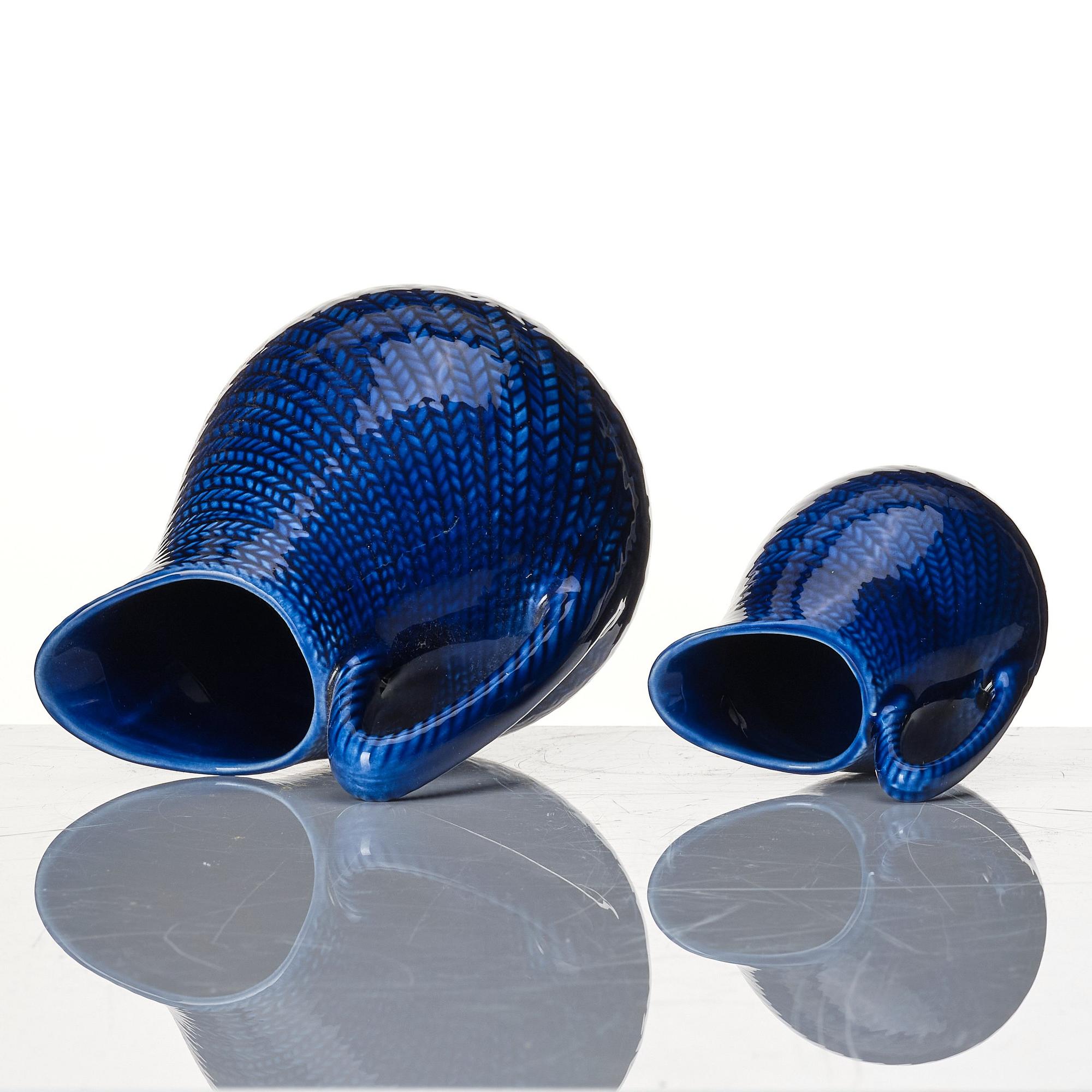 Hertha Bengtson, a 'Blå Eld' 6 pieces tea service, Rörstrand, Sweden 1951-71.