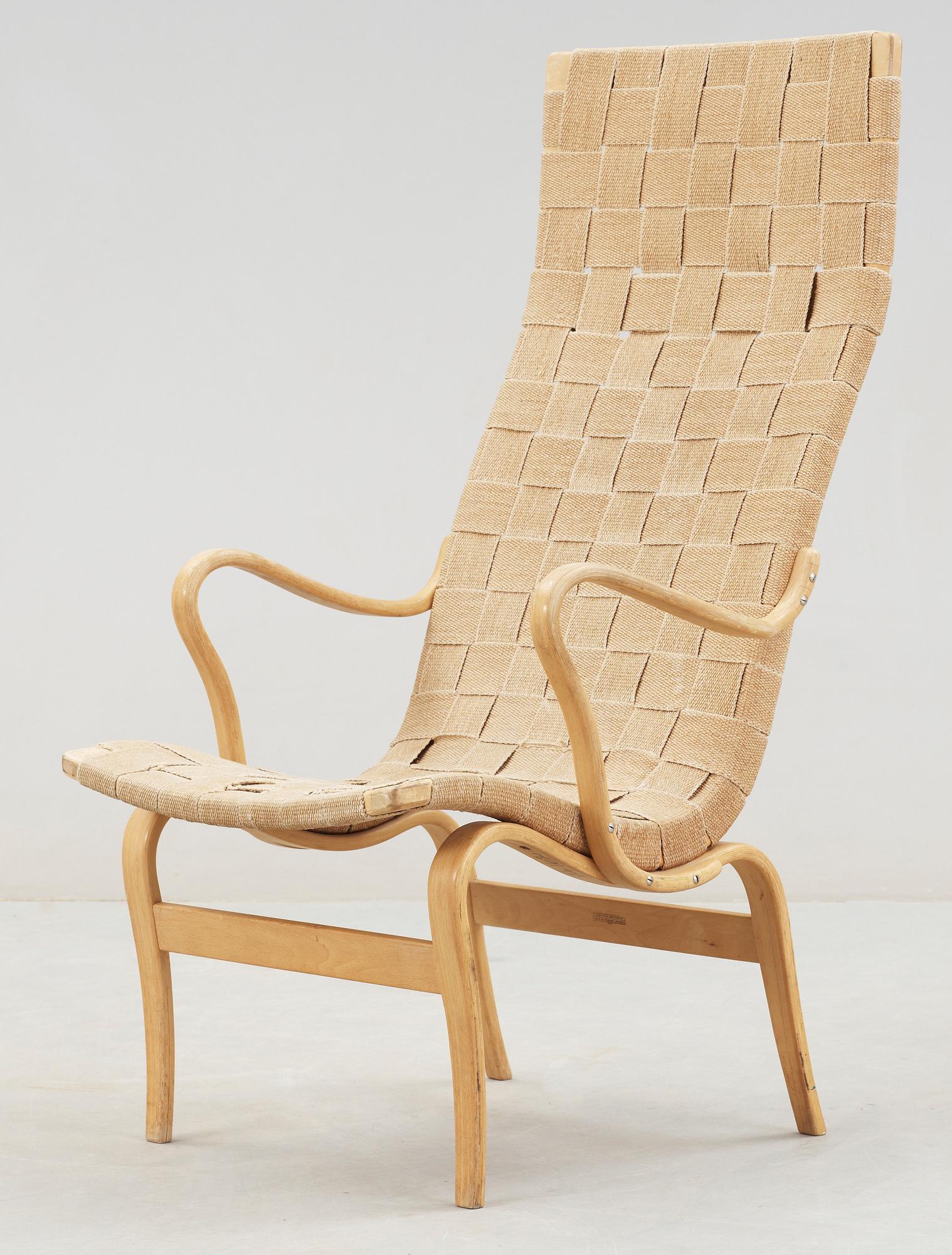 FÅTÖLJ, "Eva", Bruno Mathsson, för Karl Mathsson, Värnamo, 1963.