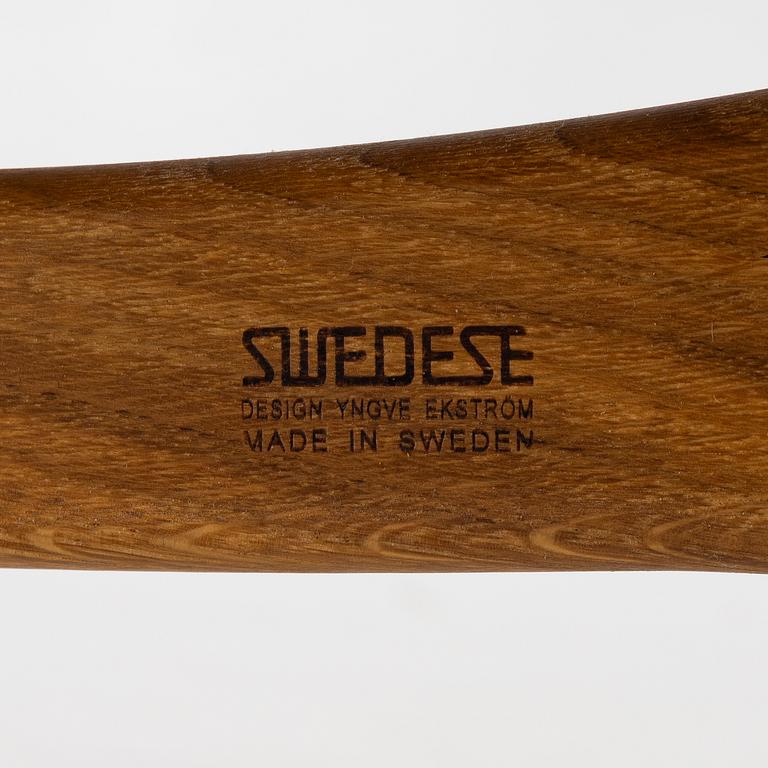 Yngve Ekström, a 'Lamino' armchair with ottoman, Swedese, Sweden, 2018.