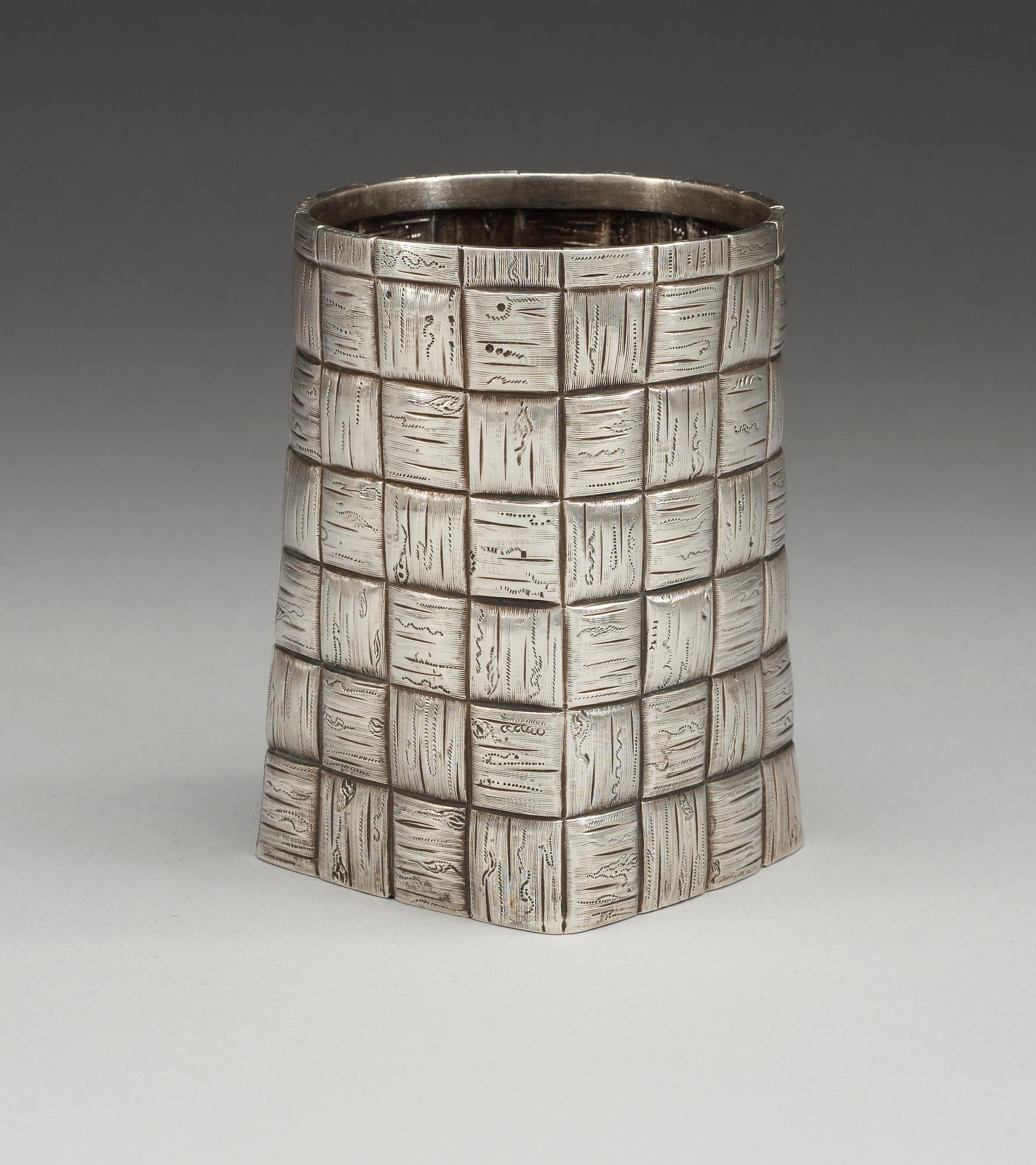 A Russian 19th century silver beaker, unknown makers mark, St. Petersburg 1882.