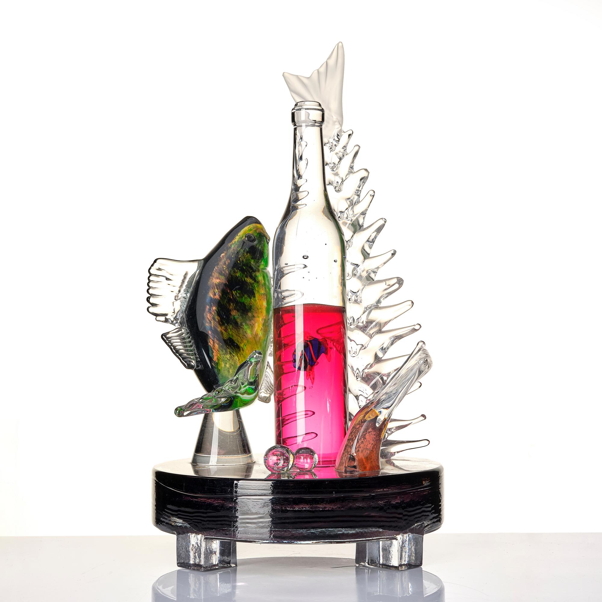Kjell Engman, "Conversational Table VI", a unique glass sculpture, Sweden.