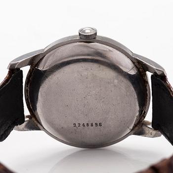 Zenith, Sporto, Oversize, rannekello, 37 mm, teräs, manuaalinen, pleksilasi, 1950-luku.