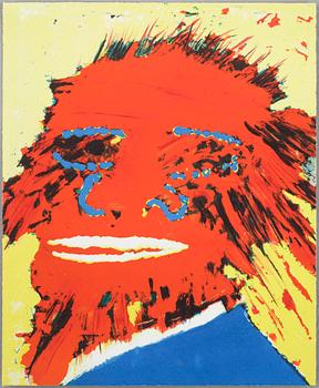 Kjartan Slettemark · KJARTAN SLETTEMARK, färgserigrafi, osignerad.