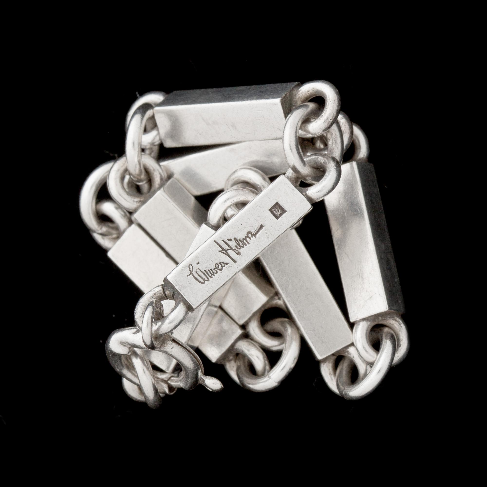 ARMBAND med ÖRHÄNGEN, Sterlingsilver, Wiwen Nilsson samt örhängen med importstämplar, WN,.Totalvikt ca 30g.