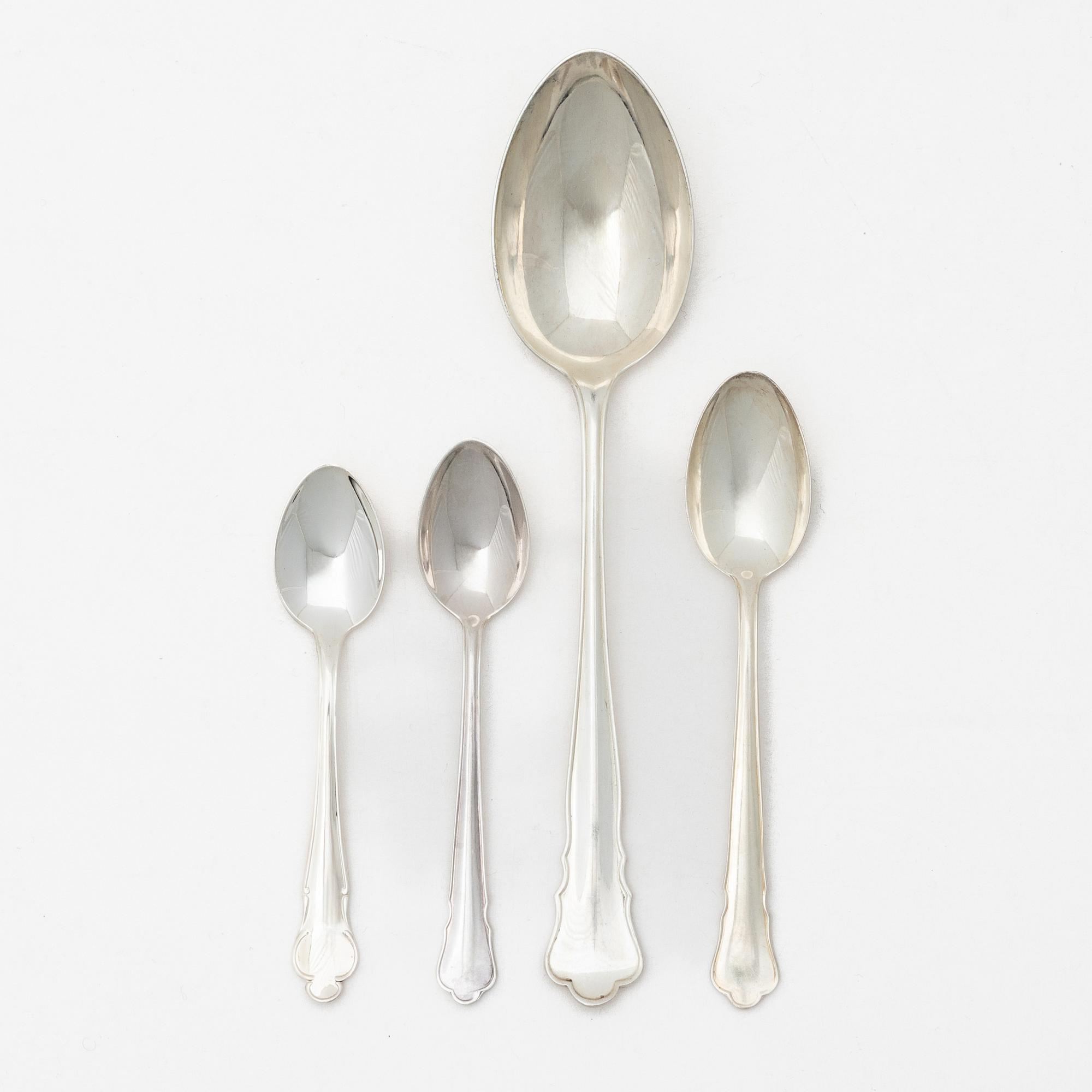 Bestick, 40 st, silver, bl a GAB, Stockholm 1945.
