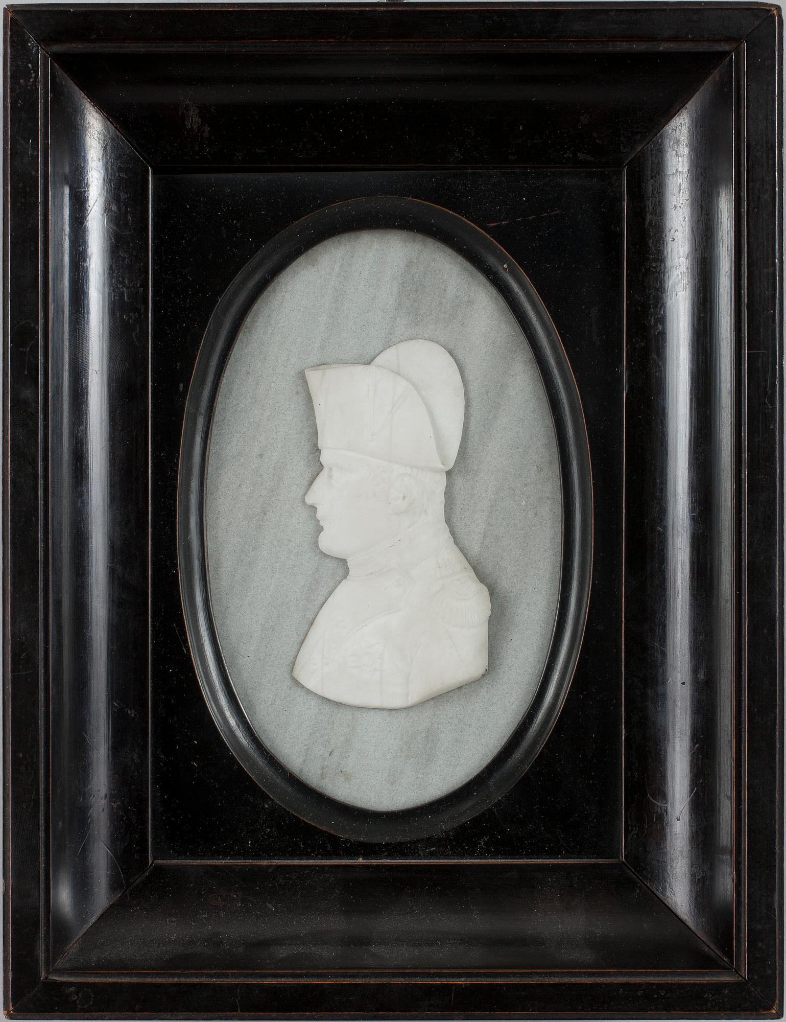 OKÄND KONSTNÄR, relief, marmor, 1800-talets första hälft, ej sign.