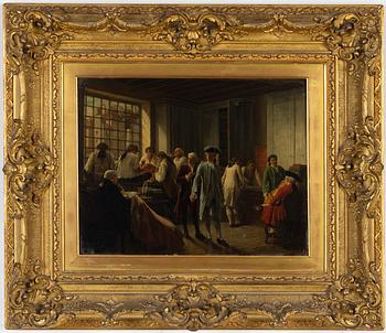 Eugène Benjamin Fichel, oil on panel, signed.