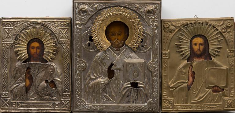 Three late 19th century Russian icons.