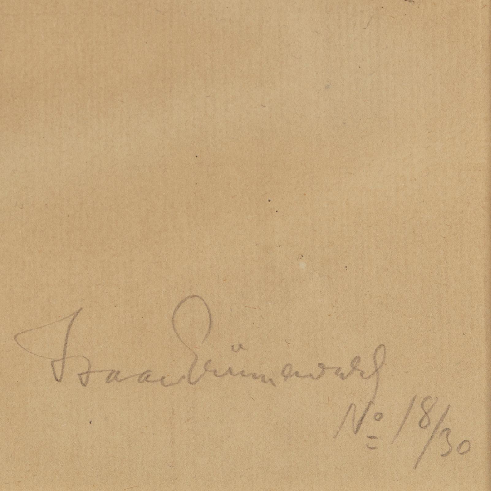 Isaac Grünewald, litografi, signerad 18/30.