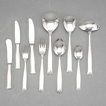 BESTICKUPPSÄTTNING, 77 delar, silver, MGAB, Lidköping, ca 1973-74. Vikt ca 3000 gram.
