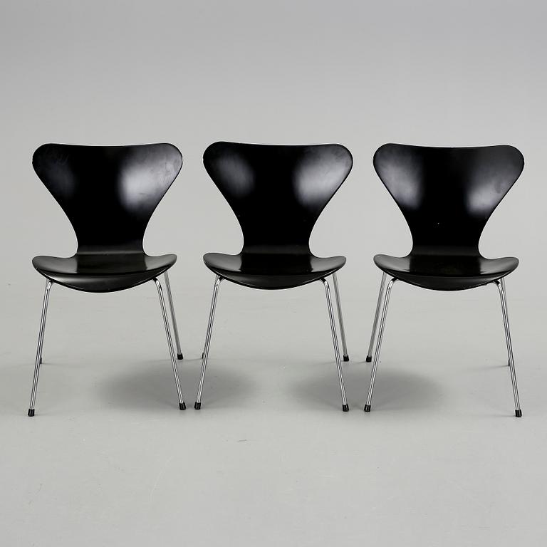 STOLAR, 3 st, "Sjuan", Arne Jacobsen, Fritz Hansen.