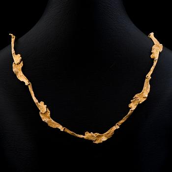 Björn Weckström, NECKLACE, "Orchid Psychedelic", 14K gold. Lapponia 1975.