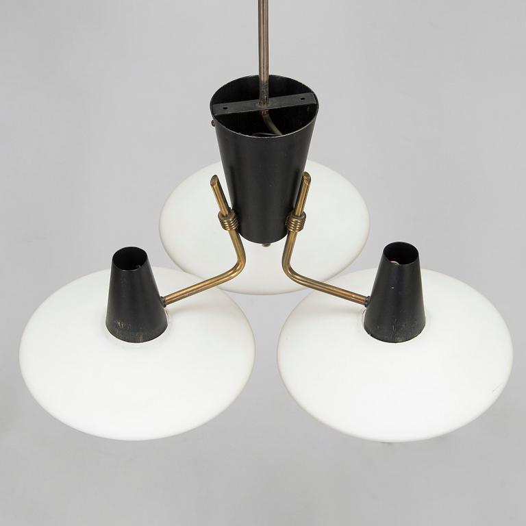 A mid 20th century ceiling light, model 'ER113/3', Itsu, Finland.