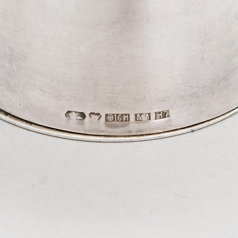 Saara Hopea, A pair of silver and cut crystal candleholders, Kultakeskus, Hämeenlinna 1961. Design year 1953.