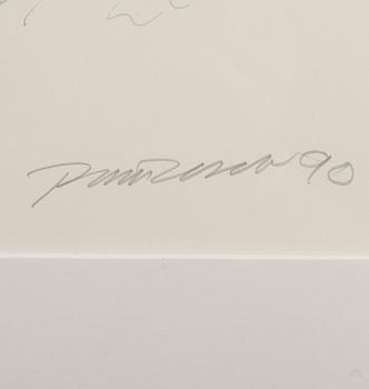 RAIMO KANERVA, serigrafia, signeerattu ja päivätty -90, numeroitu 6/100.