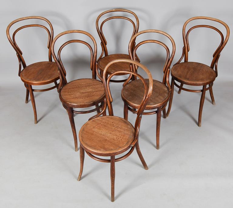 STOLAR, 6 st, (4+2), snarlika,  Thonetmodell, 1900-talets början.