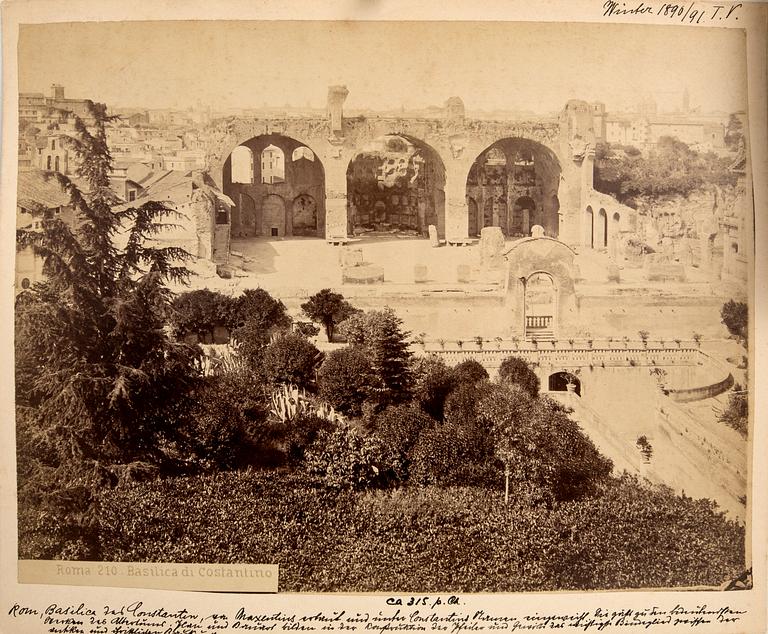 Photographs 6 boxes Forum Romanum, Rome around 1900.