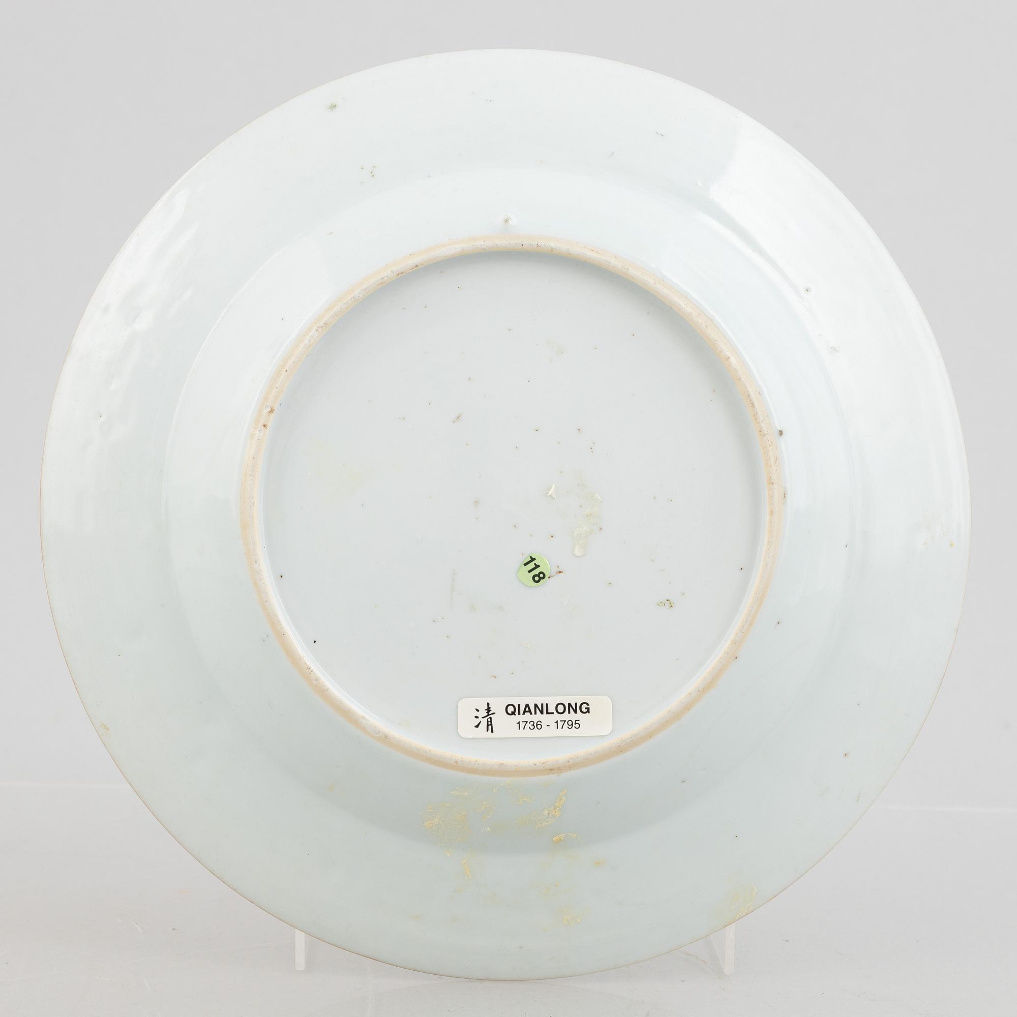 Tallrik, porslin, Kina, Qingdynastin, Yongzheng (1722-35).