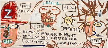 Jean-Michel Basquiat After, "Hollywood Africans in Front of the Chinese Theater with Footprints of Movie Stars".