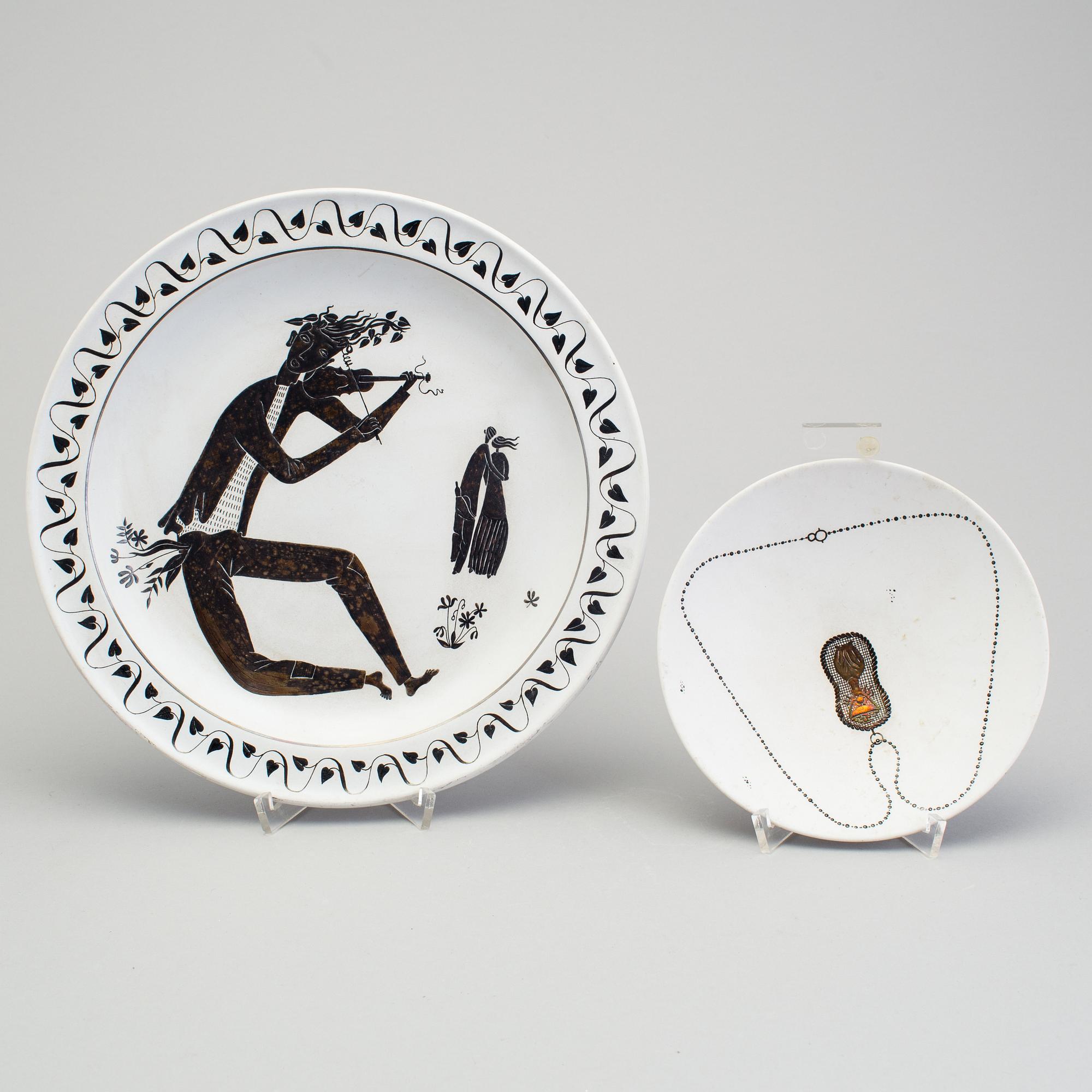 STIG LINDBERG, a lot of seven pieces of "Grazia" items, Gustavsberg 1950/60s.