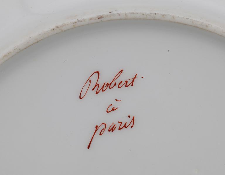 TALLRIKAR, ett par, porslin, empire, 1800-tal.