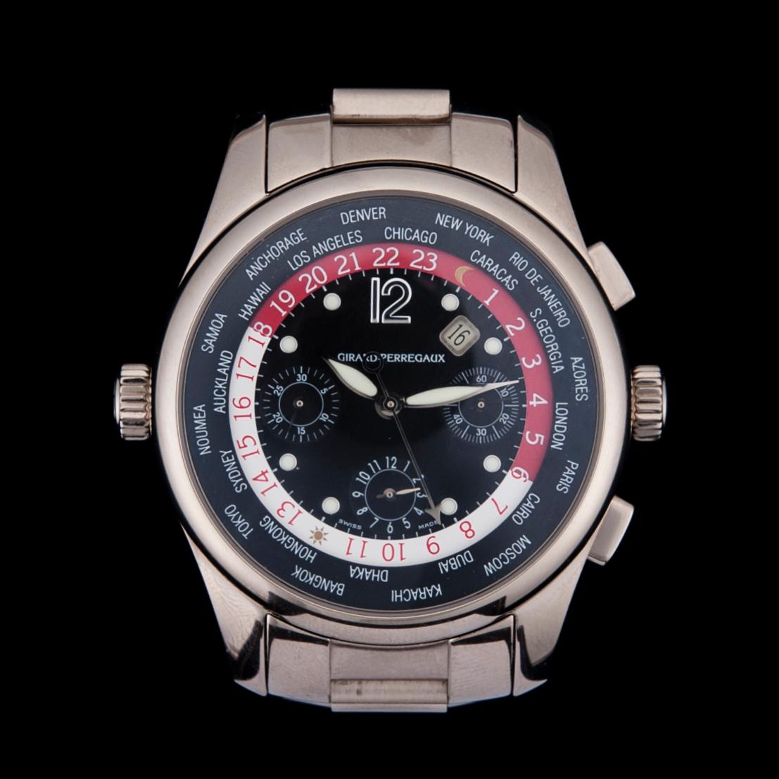 ARMBANDSUR, herr, vittguld 18K, Girard Perregaux WWTC.