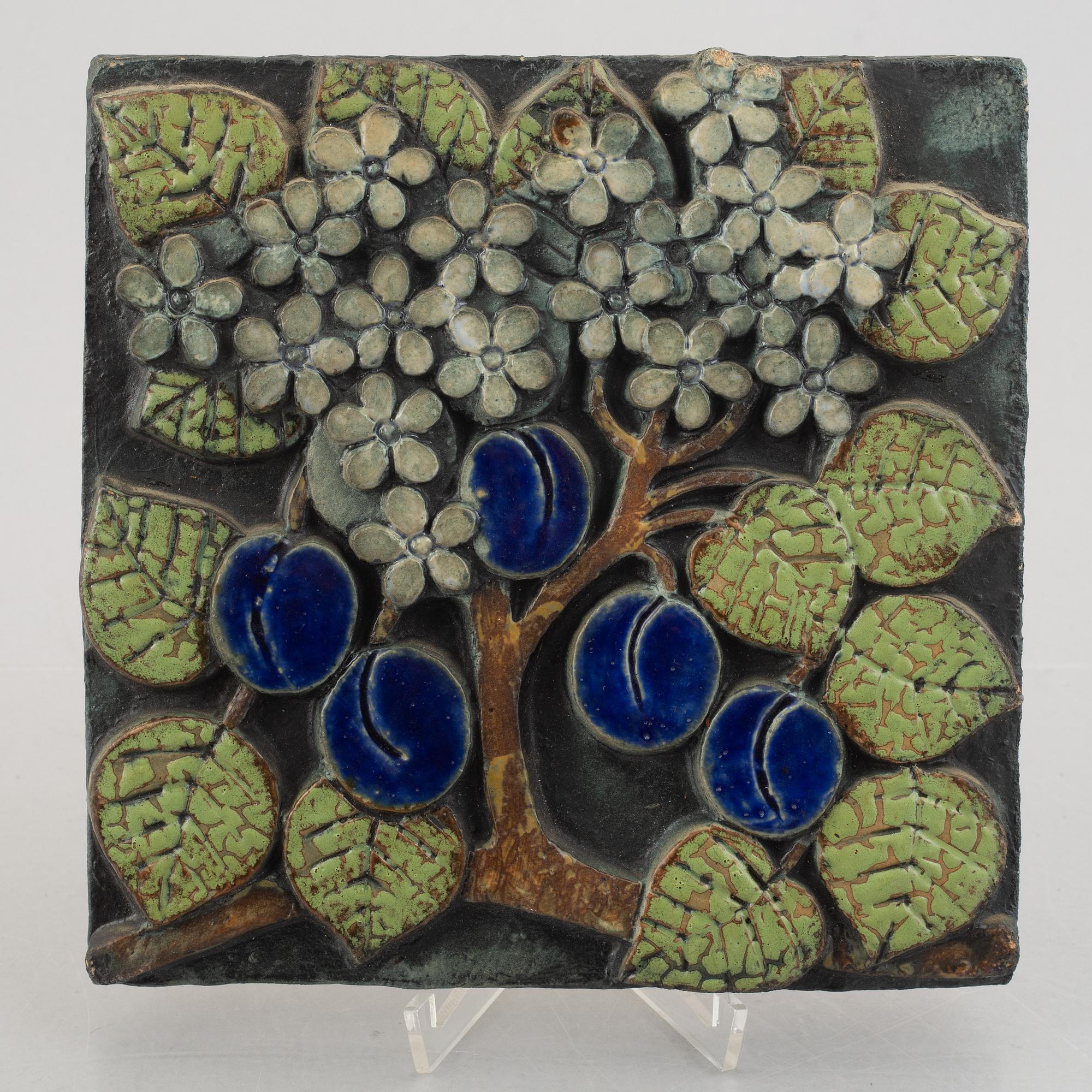 Lisa Larson, three stoneware wall reliefs, Gustavsberg, Sweden.