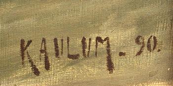 HAAKON JENSEN KAULUM, signed painting -90.