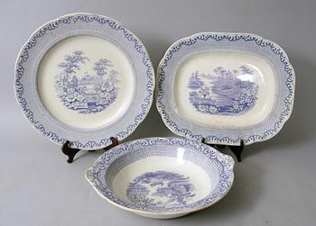 SERVIS, 71 delar, flintgods, "Spets", Rörstrand.