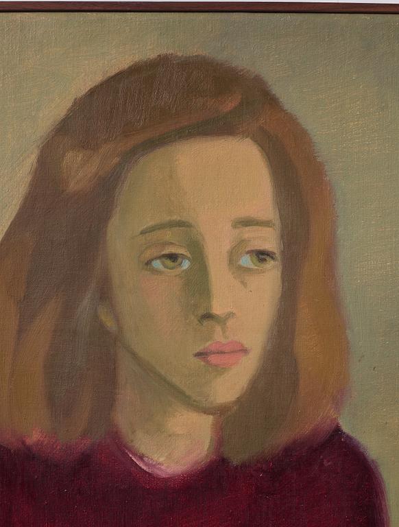 Vera Frisén, oil on relined canvas, signed.