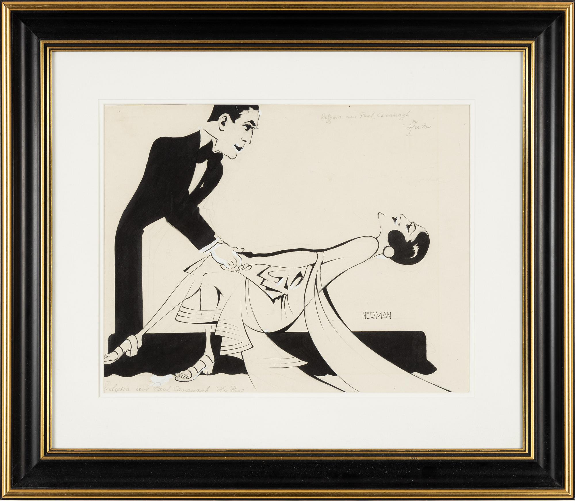 Einar Nerman, ink drawing, signed Nerman.