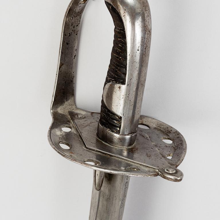 A 1780's British/Swedish 1808 pattern cavalry saber marked Osborne.